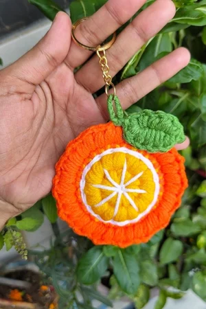 Orange 3D keychain